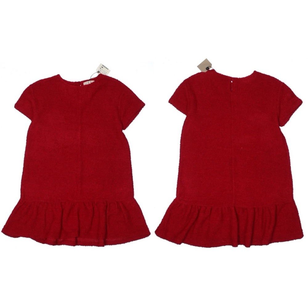 Zara Girls Peplum Dress Red Size 11/12 NEW